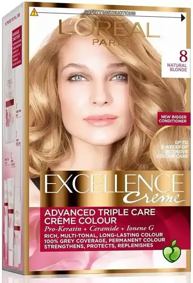 L'Oreal Excellence Permanent Hair Coloration 8 Light Blond