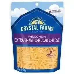 Crystal Farms Cheese Shredded Cheddar 198G