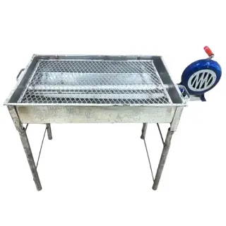 King Barbeque Grill 62 x 38cm with Fan Lg & Pipe Q17