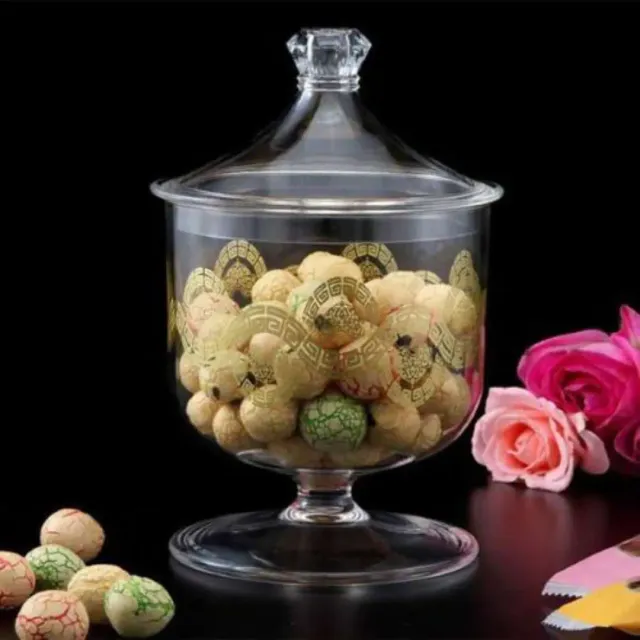 مرطبان حلوى وكوكيز أكريليك صغير بطبعة ذهبية
