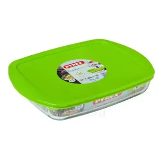 Pyrex Rect Dish with Lid 0.75L Lrg Shallow