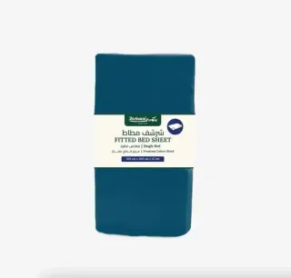 Rankoussi Flat Bed Sheet Single Size 100 x 200 x 25cm Navy Blue