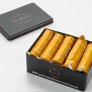 Passage Quick Lighting Charcoal Box 100 Briquets 10X10 Rolls