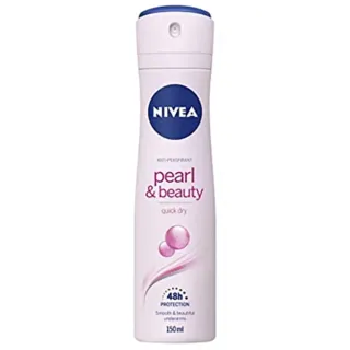 مزيل عرق نيفيا بيرل آند بيوتي مضاد عرق لمنتجات WoMen Soft & Smooth 48H حماية نشطة 0٪ كحول مع مستخلص اللؤلؤ ورذاذ زيت الأفوكادو 150 مل