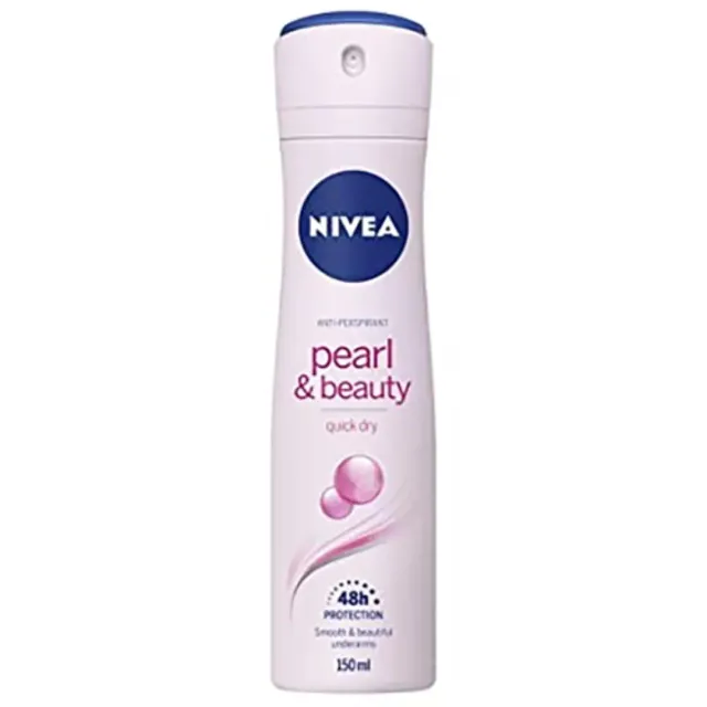 Nivea Pearl & Beauty Antiperspirant Deodorant for WoMen Soft & Smooth 48H Active Protection 0% Alcohol with Pearl Extract and Avocado Oil Spray 150ml