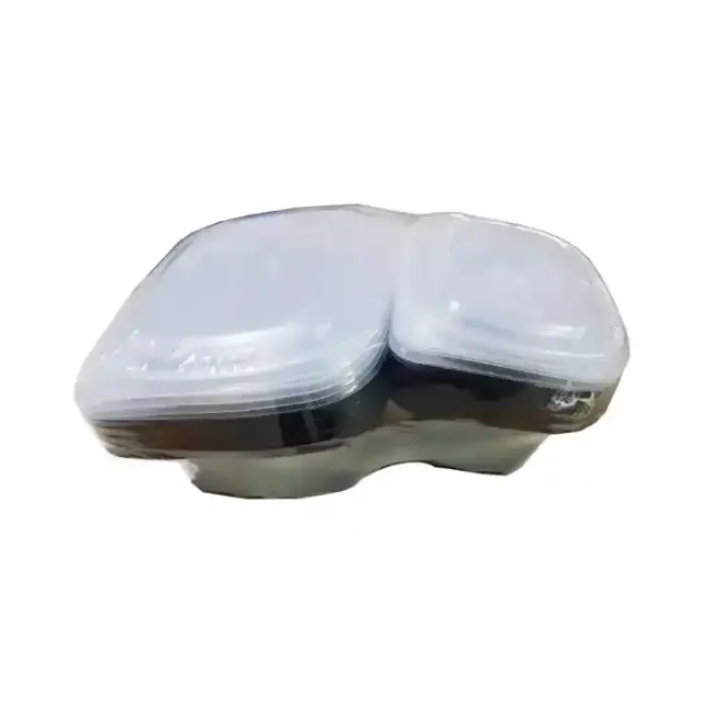 Black Mwv Container 16Oz 5Pc+32Oz 5Pc With Lid