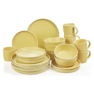 Decopor Dinnerware Set 24Pcs Yellow/372