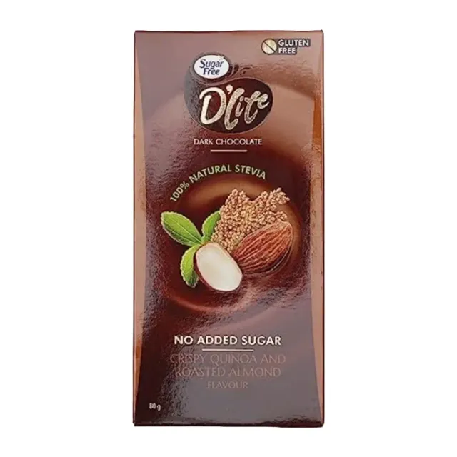 Sugar-Free Dlite Dark Chocolate with Quinoa & Almond 80 g