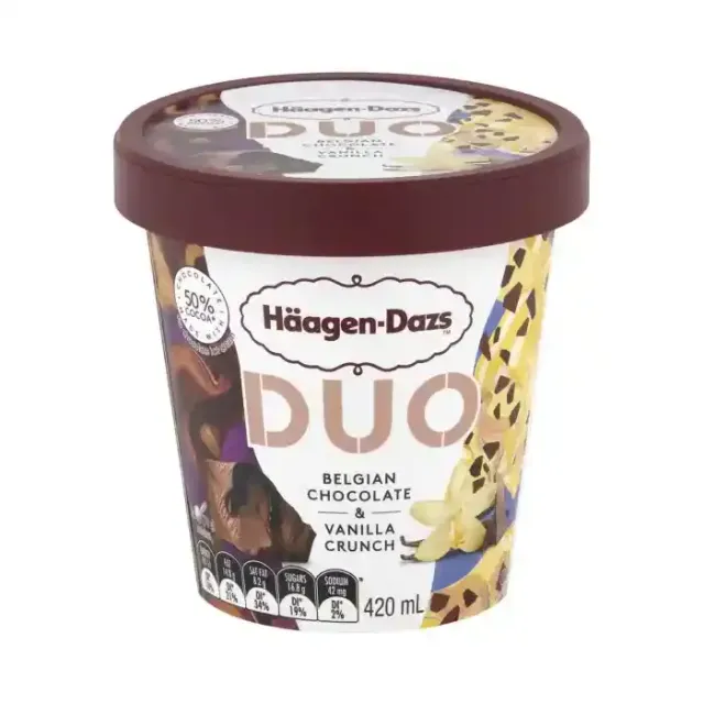 Häagen-Dazs Duo Belg chocolate & Van Ic 420Gm