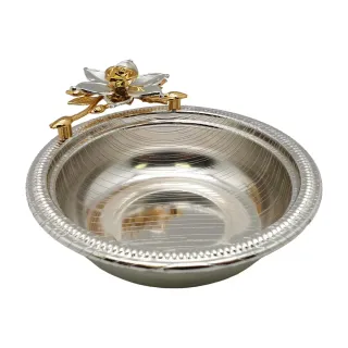 Hi-Luxe Serving Tray Silver & Gold