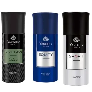 Yardley Men's Body Spray Assorted 150mlx3 Pieces