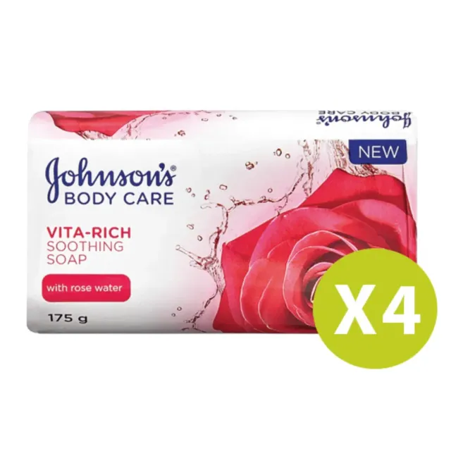 Johnson's Soap Vita Rich Soothing Rose Water 175gx4 Pieces