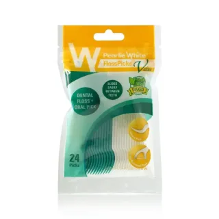 Pearli White Dental Floss Picks 24 Pieces