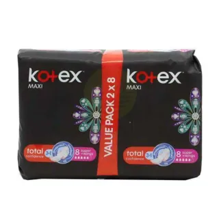 Kotex Pads Maxi Super Wings 16s