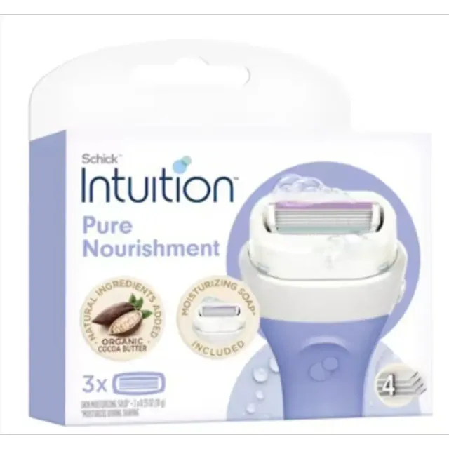 Schick Women Razor Intuition 4 Pure Refill 3 Pieces