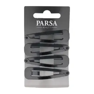 Parsa Hair Clip Shiny 5cm Assorted 4 Pieces