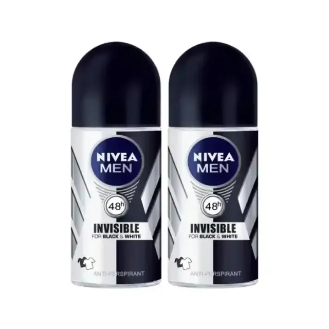 Nivea Deodorant Roll-On Black & White 50 ml x 2