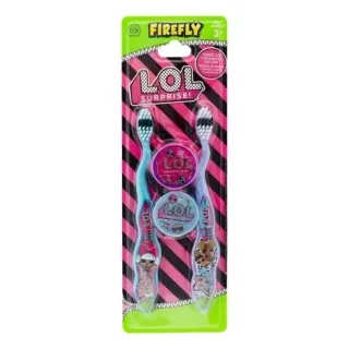 Firefly LOL Surprise Soft Toothbrush With Cap 2 Pieces