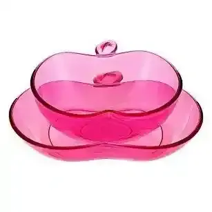 Harmony Glass Bowl 2Pcs with Tray 22X12X8Cm