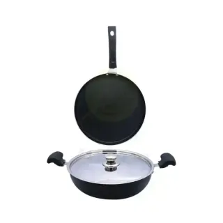 Homelife Non-Stick Casserole 24Cm 2.5L + Frypan 27Cm