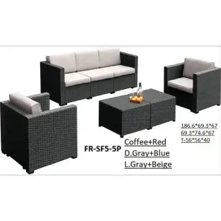 FANAR INJ PLASTIC SOFA -LIGHT GRAY+BEIGE