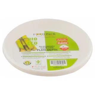Food Pack Plate Biodegradable & Eco-Friendly Depth 9" 10 pc