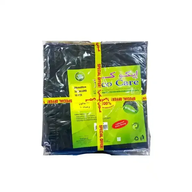 ECOCARE BLK GARBAGE BAGS SHT 60X90CM 3PC