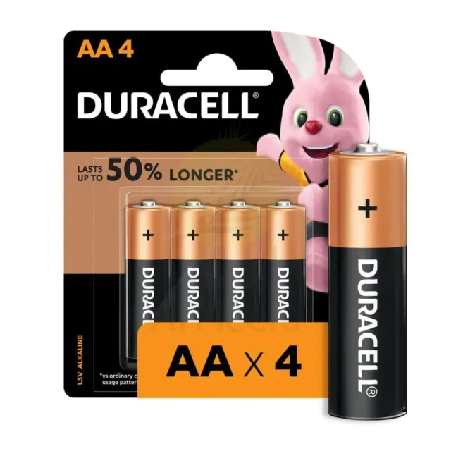 Duracell Type AA Alkaline Battery 4 Pcs