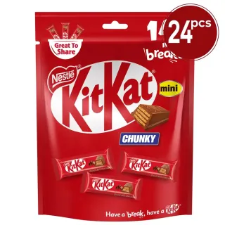 Nestle KitKat Chunky Mini Chocolate Wafer 224gx24 Pieces