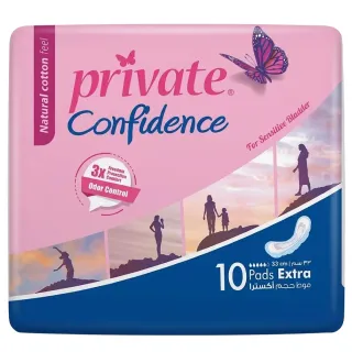 Private Confidence Sanitary Pads Super 10 Pieces