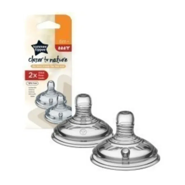 Tommee Tippee Cotton Thick Feed Teats 2 Packs