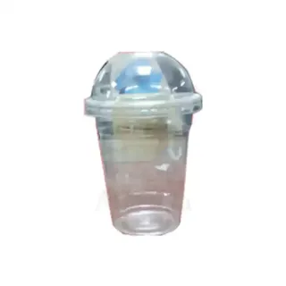 اكواب بلاستيكيه بغطاء قبه 12oz