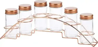 Harmony Table Top Glass with Metal Lid, 6 Pieces