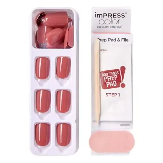 KISS IMPRESS COLOR PRESS-ON MANICURE PLATONIC PINK
