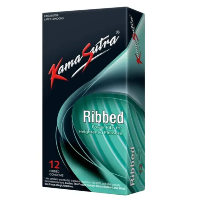 Kama Sutra Condom Ribbed 12 Pieces