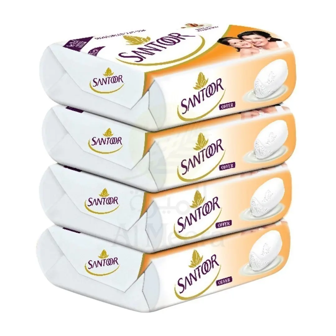 Santoor White Soap 175gx4 Pieces