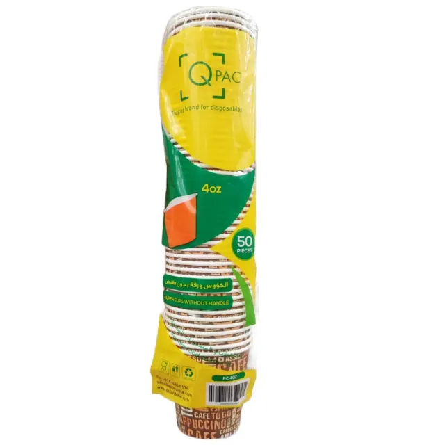 Q Pac Paper Cup 4oz 50 Pieces