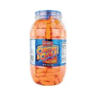 HERRS CHEESE CURL BARRELS 340G@SP