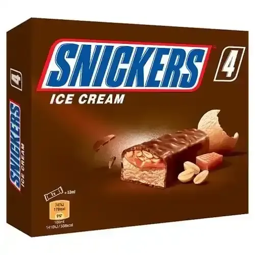 Mars Snickers Ice Cream Bars 4S 204ML