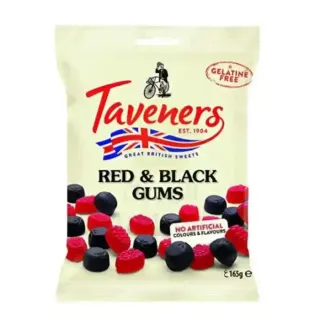 Taveners Candies Red Black Gums 165G