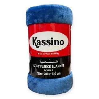 Kassino Blanket Soft Fleece Double Solid 200 x 220 cm 3024 Special Price