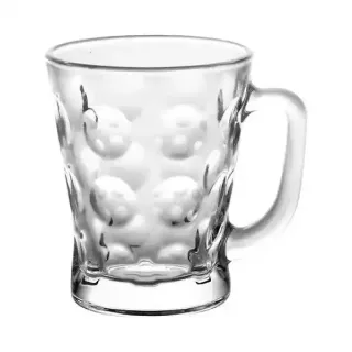 LIVING HOME GLASS MUG 225ML 6PCS 396