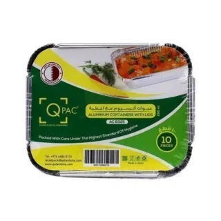QPAC Aluminum Containers with Lids 10pcs AC