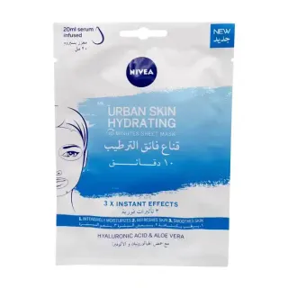 Nivea Urban Skin Hydrating Face Sheet Mask Hyaluronic Acid & Aloe Vera 1 Mask