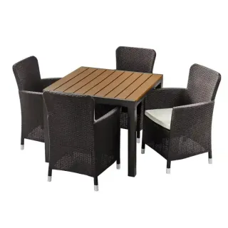 Mq Plastic Cap Dining Set 4 Seat 490-Wen