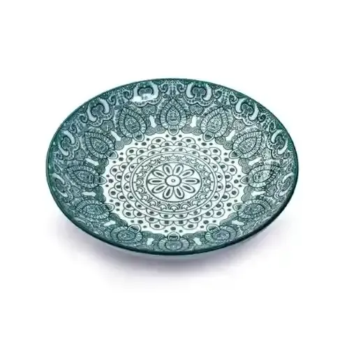 Che Brucia Soup Plate Green Arabics 8.25Inch D03-061