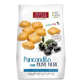 Bonta Lucane Crunchy Bread Black Olive Flavor 150 g
