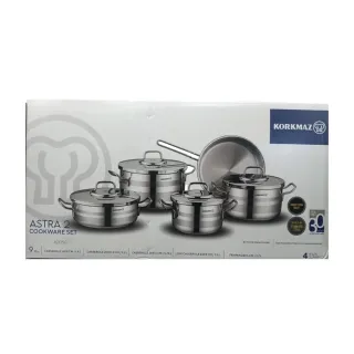 Korkmaz Cookware 9pc Set Astra 2 TKO100
