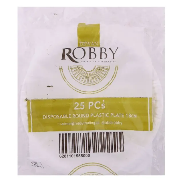 Robby Plastic Plate 75 pcs