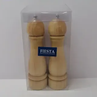 Fiesta S&P Grinder Wood Set, 8 Inch, 2 Pieces